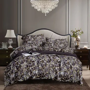 Mocha Rose Garden – Taupe & Pink Vintage Floral Bedding Set