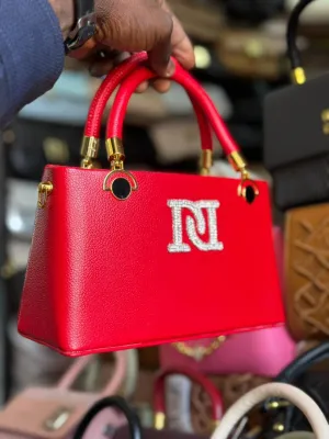 Scarlet Empress – Bright Red Handbag with Rhinestone