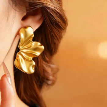 Chunky Triple Hoop Earrings Set - Gold and Silver Twisted Tube Hoop Earrings 2 Pairs Statement Jewelry